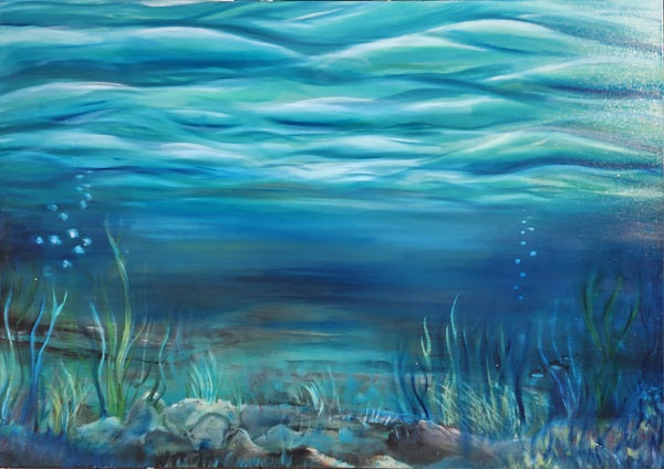 Adi kfir - Yellow Mint. Oil  on canvas, , 80 by 100 cm | ציור מקורי