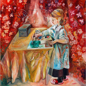 Liora Kolton, acrylic on canvas,  100 by 100 cm