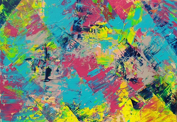 Adi kfir - Yellow Mint Art, Acrylic on canvas, 50 by 70 cm | ציור מקורי