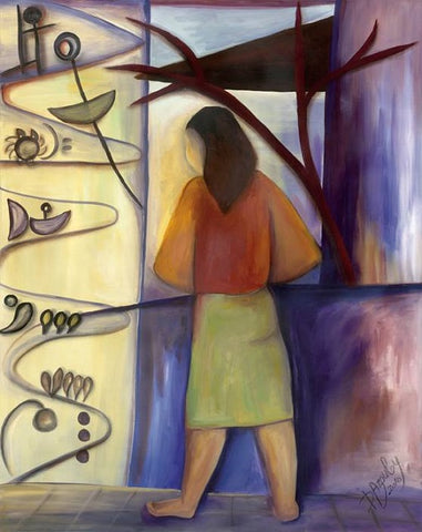 דבורה אזולאי | Dvora Azoulay, Acrylic on canvas, 100 by 80 cm