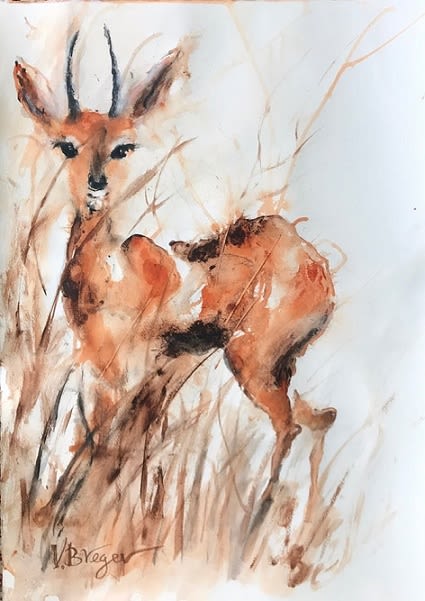 ורדה ברגר | Varda Breger, mixed technique on paper, 70 by 50 cm. Signed