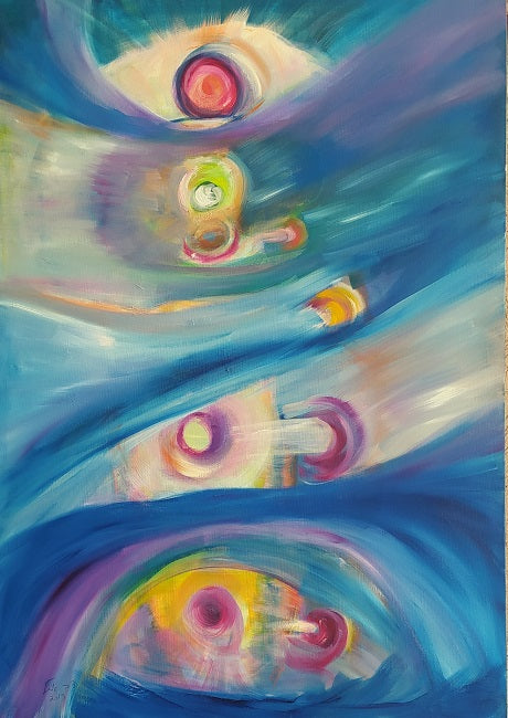 Debbie Eshel,  acrylic on canvas, 100 by 70 cm