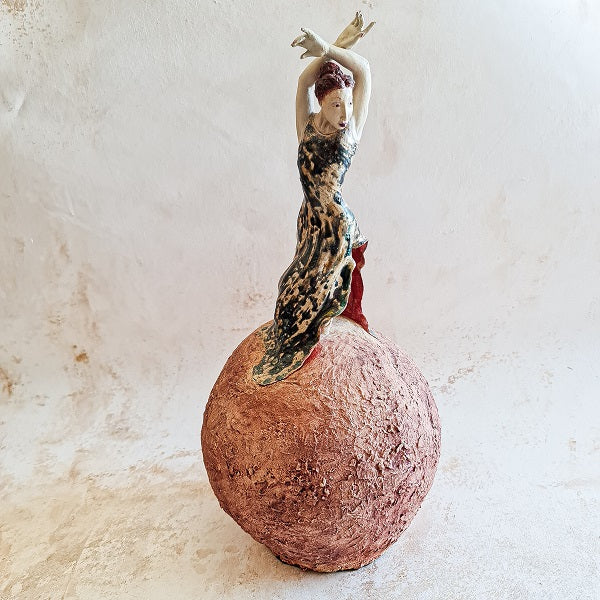 Nataly Feldman, clay sculpture, H 41 cm
