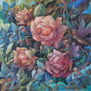 טניה שירלי וקסלר |Tanya Shirley Veksler , oil on canvas , 50 by 50 cm