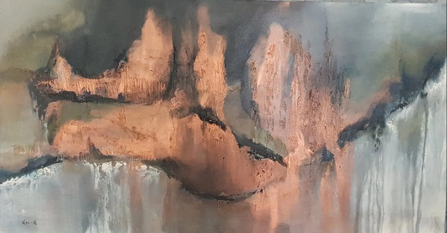 Sari Azulay, acrylic  on canvas, 80 by 150 cm
