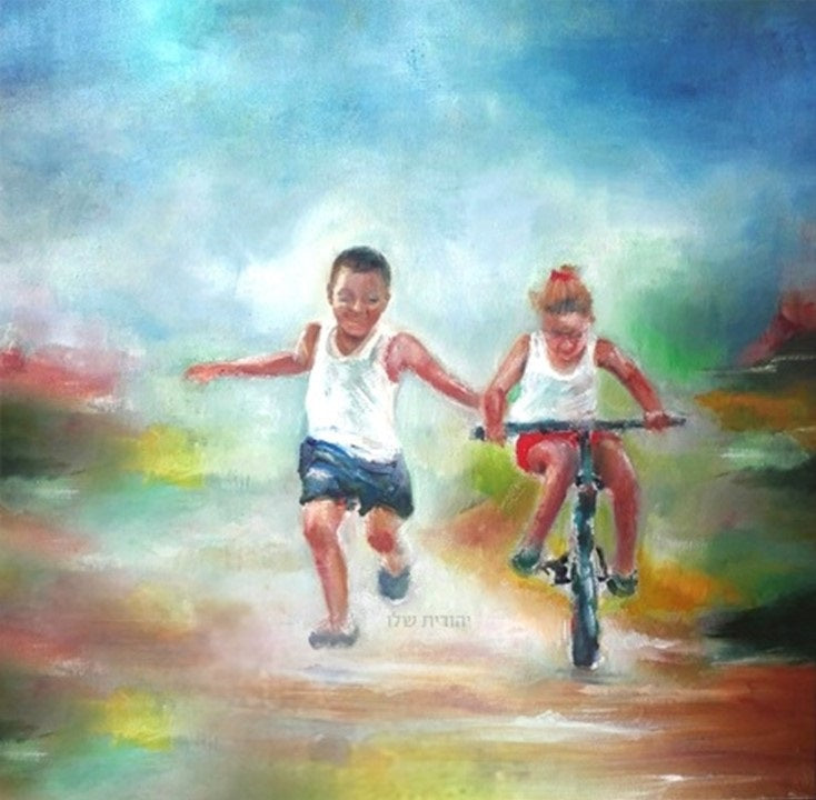 Yehudit Shalev, oil on canvas, 65 by 65 cm