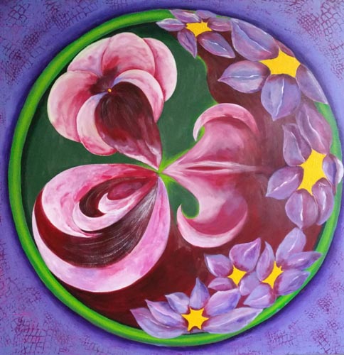Bella Lifshits, Acrylic on canvas 100 by 100 cm