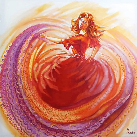 אירנה ראיין | Irena Rain, oil on canvas, 80 by 80 cm