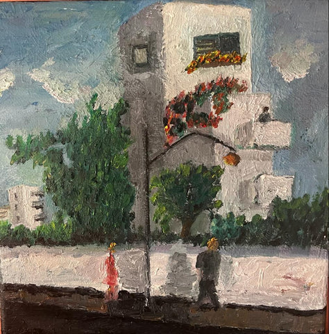 ענת קורת | Anat Korat, oil on canvas, 20 by 20 cm