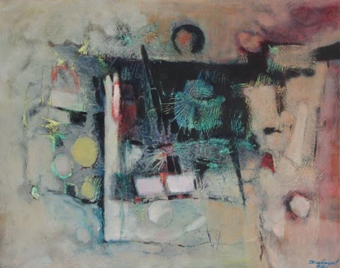 זלאיט נסים | Zalayet Nessim, oil on canvas, 73 by 81 cm