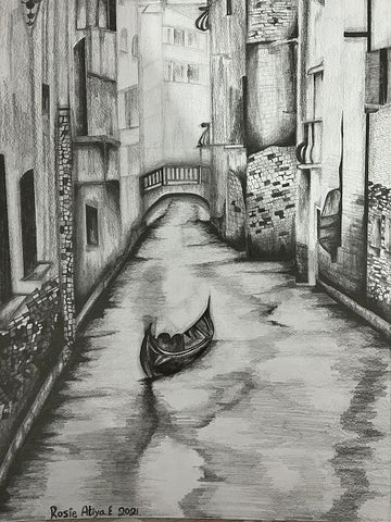 Rosie Atiya Eliyahu , Sketching pencils  on paper, 50 x 35 cm,