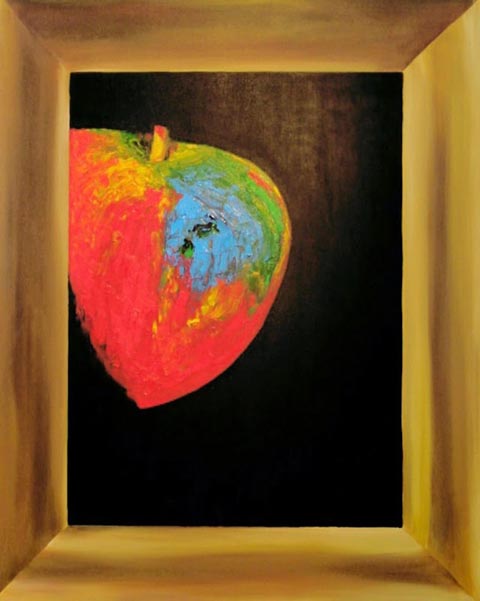 Bella Lifshits, Oil on canvas, painted frame, 100 by 80 cm