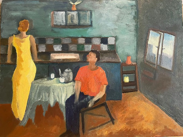 Anat Korat, oil on Paper, 36 by 48 cm