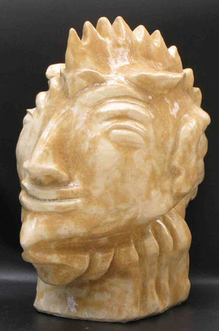 דוד גומא | David Gome, a clay sculpture with glaze, Height 28 cm