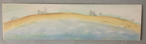 נעמי עוז ברקוביץ | Nomi Berkowiz, Pastel and pencil on cardboard , 16 by 60 cm
