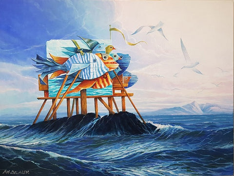 אבי בלאיש | Avi Belaish, oil on canvas, 60 by 80 cm
