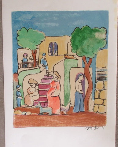 אהרון גלעדי, ליטוגרפיה, 36 על 28 ס"מ. חתום , לא ממוסגר