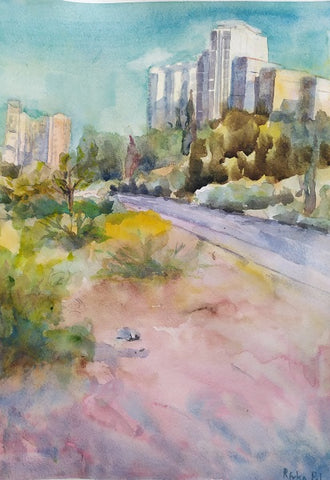 רבקה פיק לנדסמן | Rivka Pick Landesman ,  aquarelle on paper, 42 by  30 cm