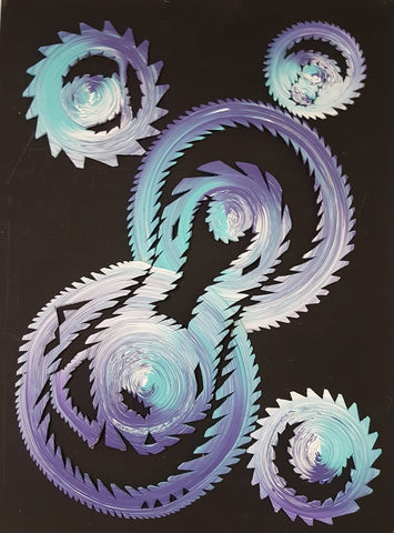 אדוארד אלמשי | Eduard Almashe, collage of solid color, superacrylic on cardboard, 40 by 30 cm
