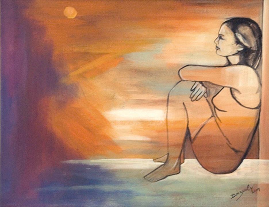 Dvora Azoulay, Acrylic on masonite, 59 by 75 cm