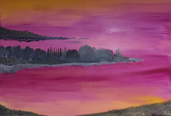 Edit Alfasi, acrylic on canvas, 70 by 100 cm