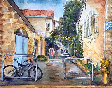 Haya White, Aquarelle on paper, 50 by 70 cm